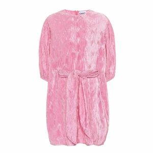 Ganni Satin Pleated Dress